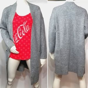 Two Pocket Open Cardigan